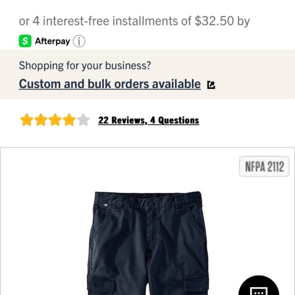 Carhartt Navy Cargo Pants - Picture 6 of 8